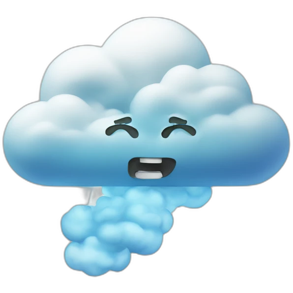 Vape with big cloud emoji