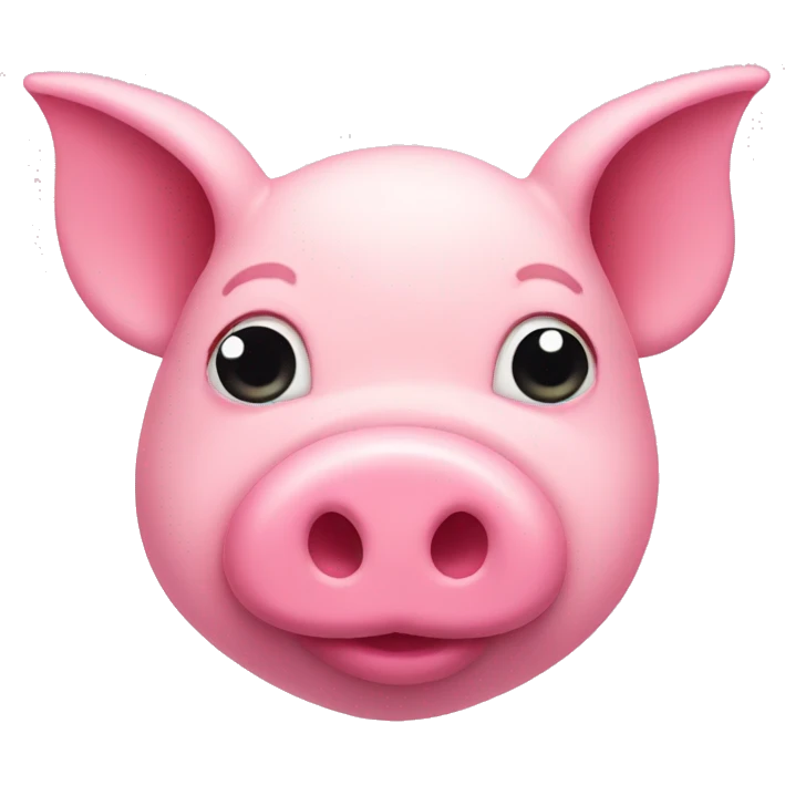 Pink heart with a pig nose emoji