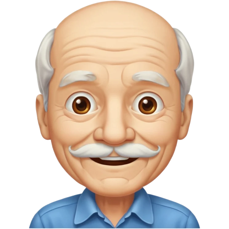 mustaches elderly man emoji