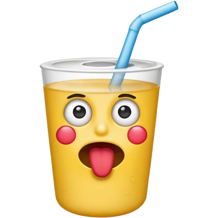 Emoji qui snif de la drogue avec une paille emoji