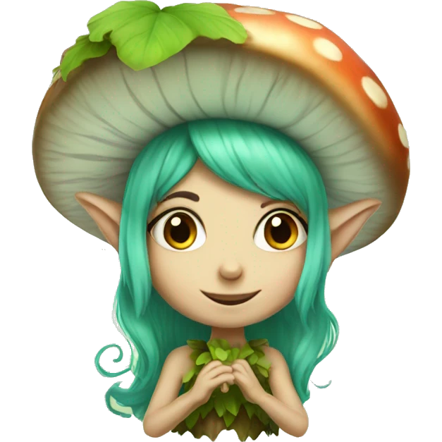Mushroom fairy elf emoji