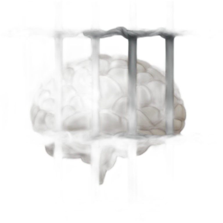 caged brain emoji