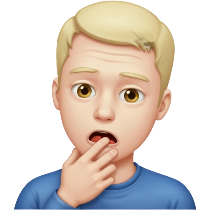 Man choking himself emoji