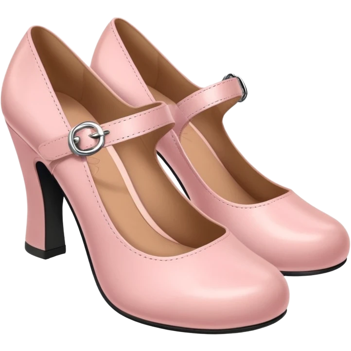 Soft pink Mary Jane shoes emoji