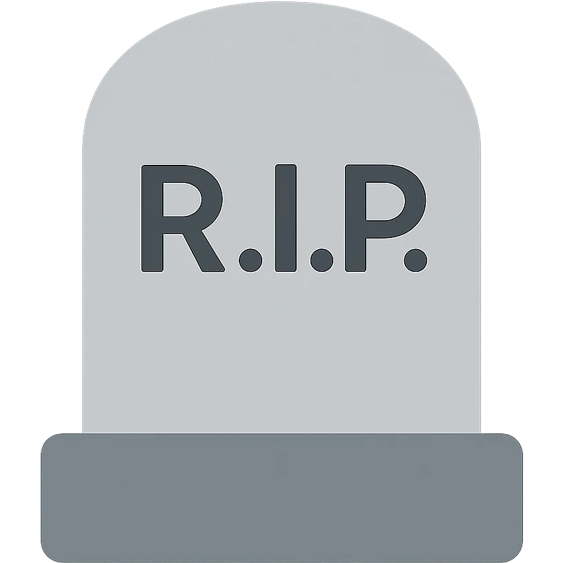 r.i.p. gravestone  emoji