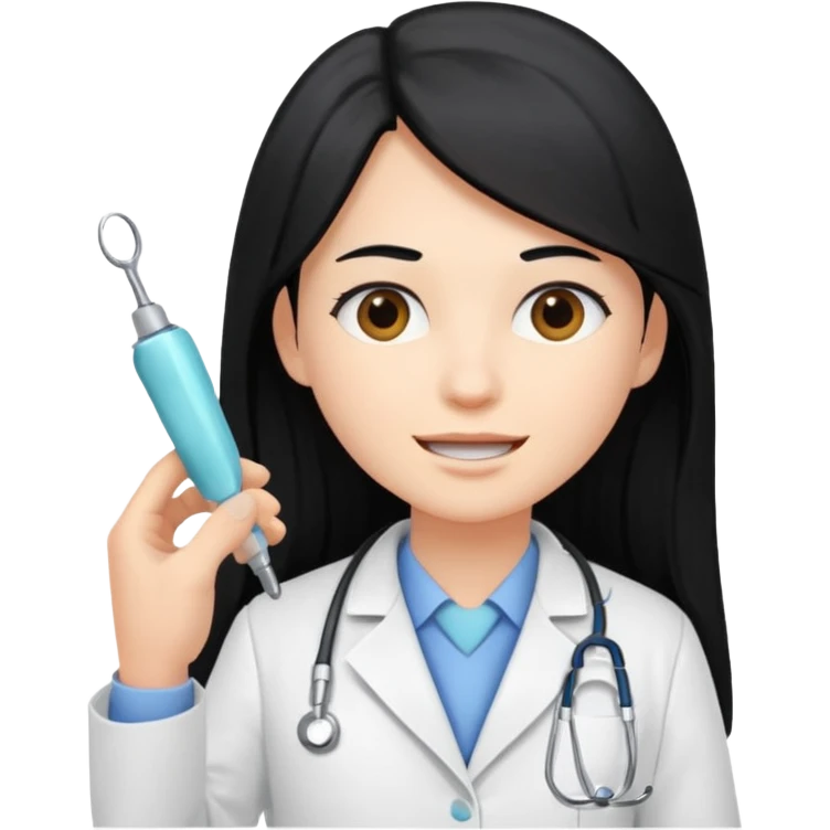 dentist with long hair emoji