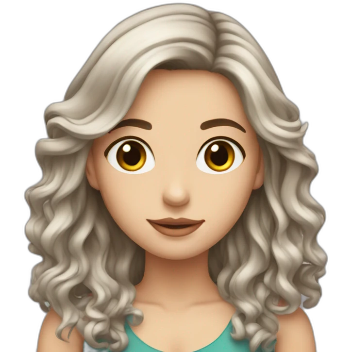 white-girl-with-long-wavy-brown-hair-and-big-bossom emoji