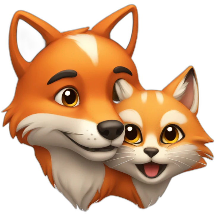 Fox and cat emoji