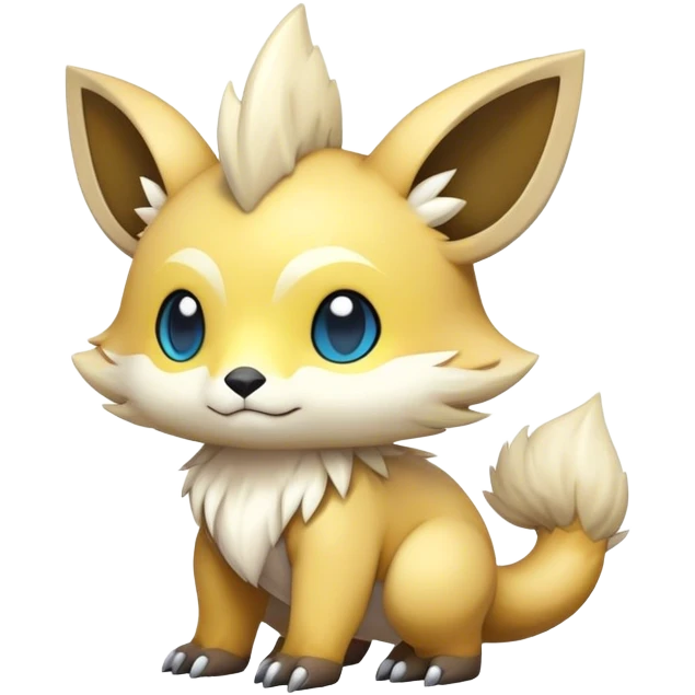 Cute cool colorful fantasy animal hybrid Fakemon full body emoji