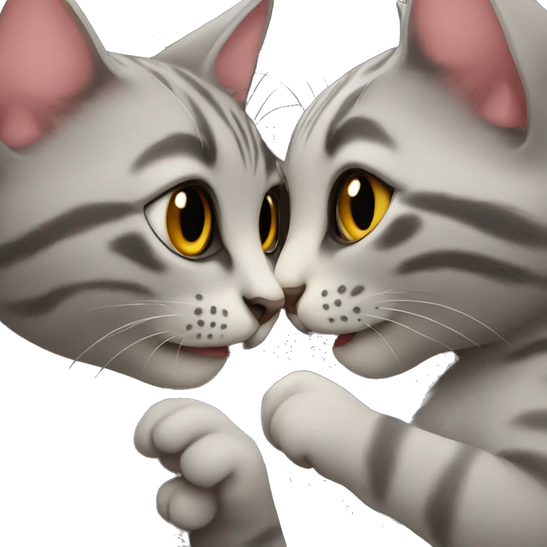 Two cats Kissing emoji