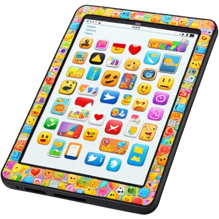 kindle with stickers  emoji