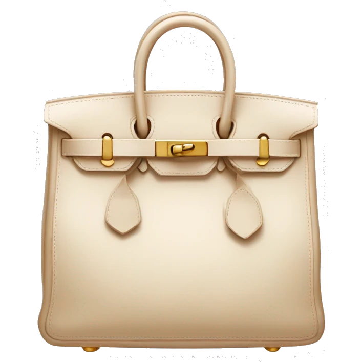 Birkin bag in beige emoji
