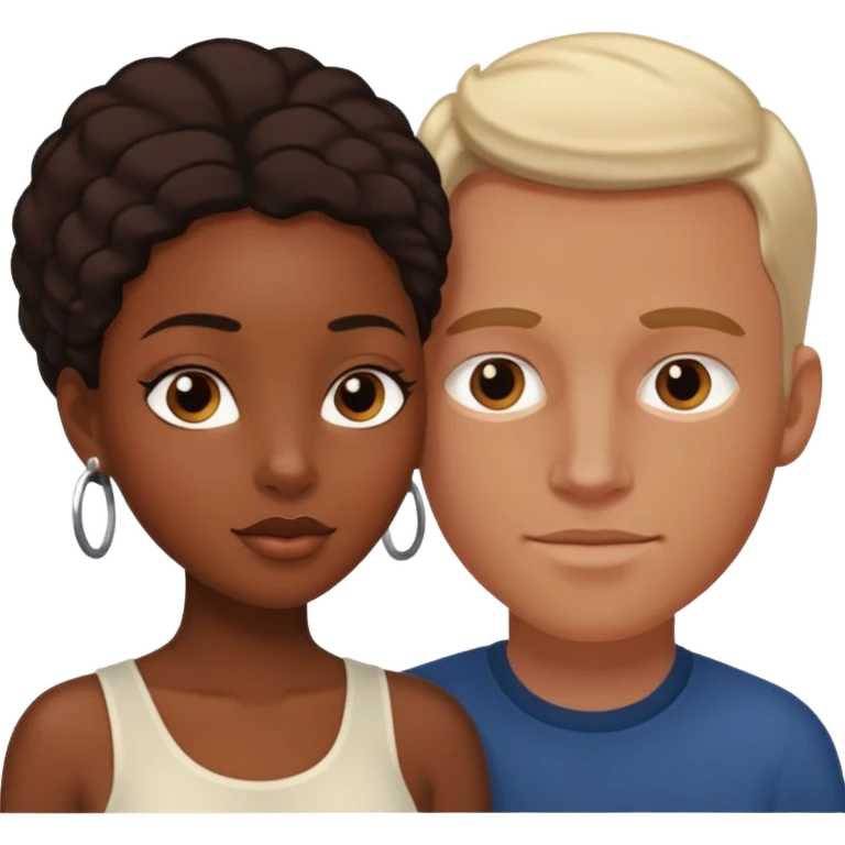 Black girl and white guy having intercourse  emoji