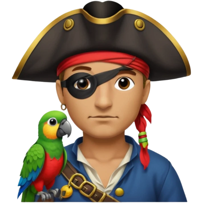 pirate and parrot emoji