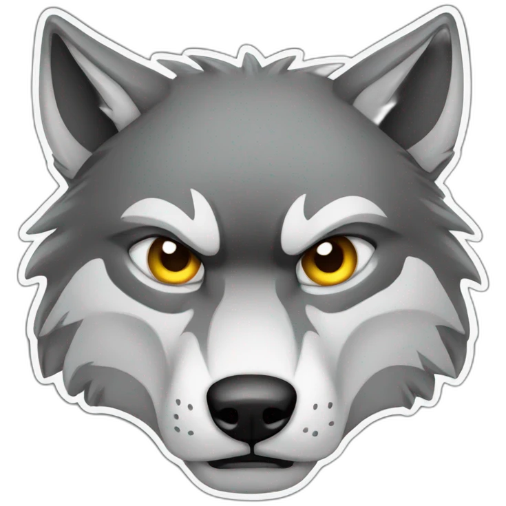 Angry wolf emoji
