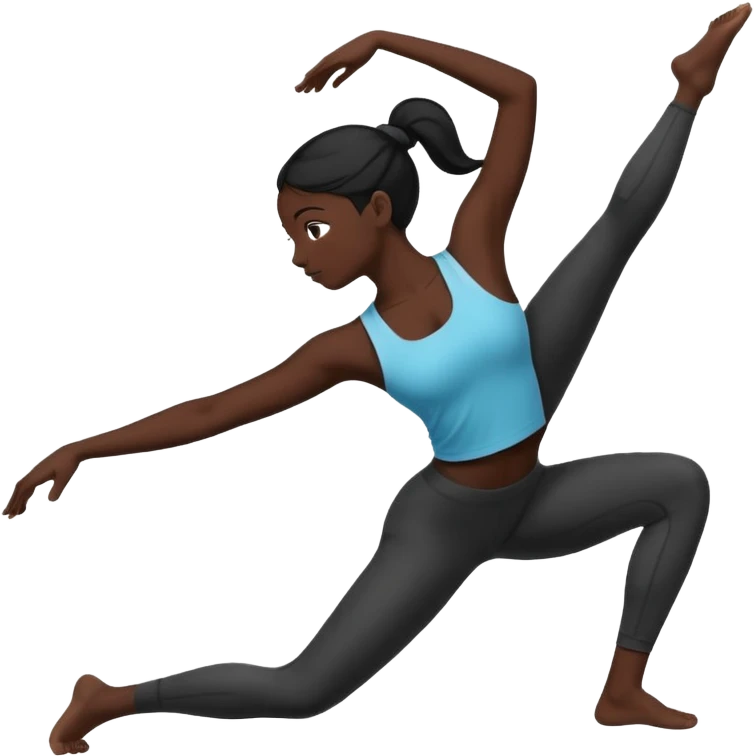  silhouette doing stretching exercise emoji