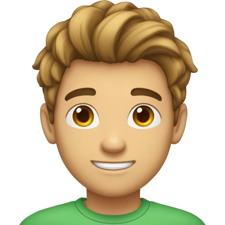 adolescente masculino moreno claro com cabelo um pouco liso emoji