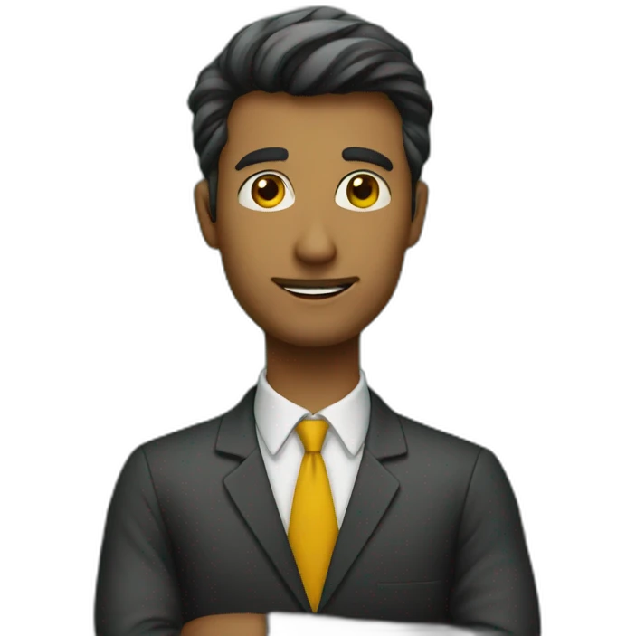 male teacher with blackboard behind emoji