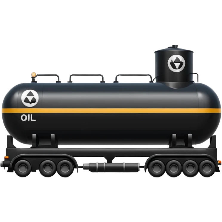 Generate a black oil tanker emoji