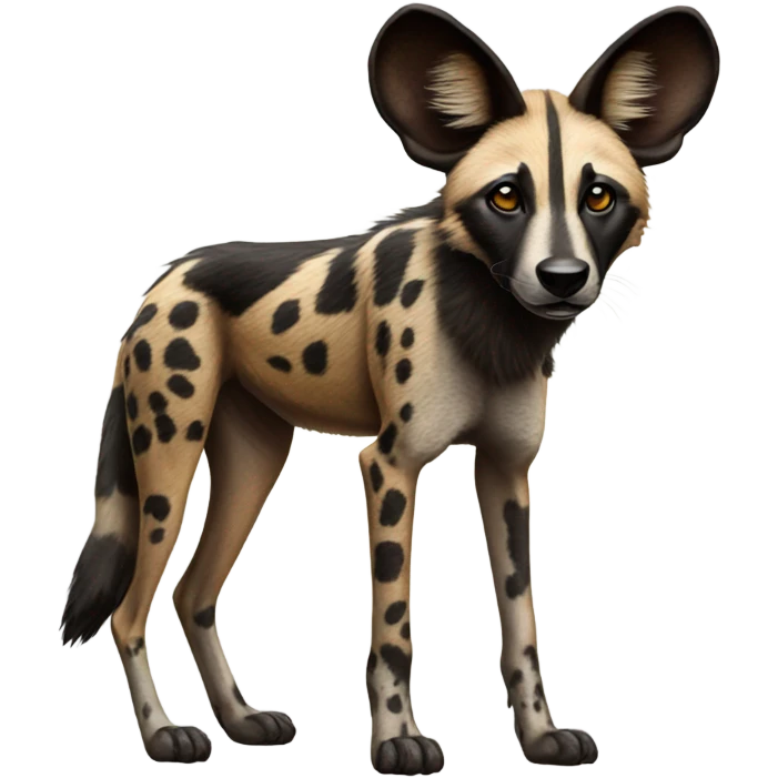 African wild dog side view emoji