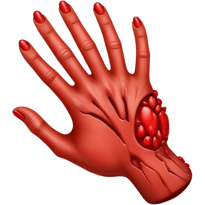 infected hand emoji