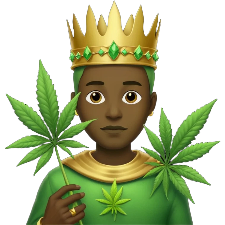 Weed king emoji