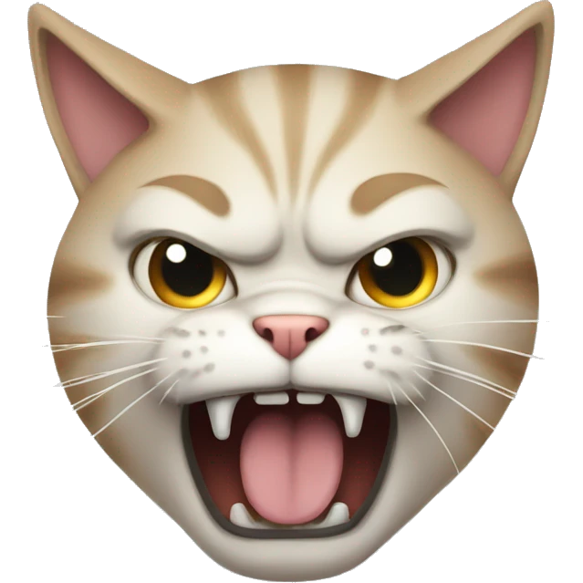 Cat super angry emoji