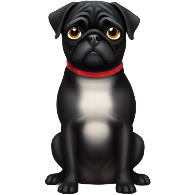 Black pug emoji