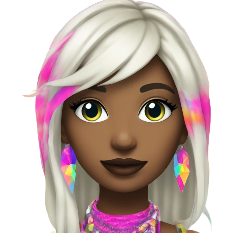 white blonde rave girl emoji