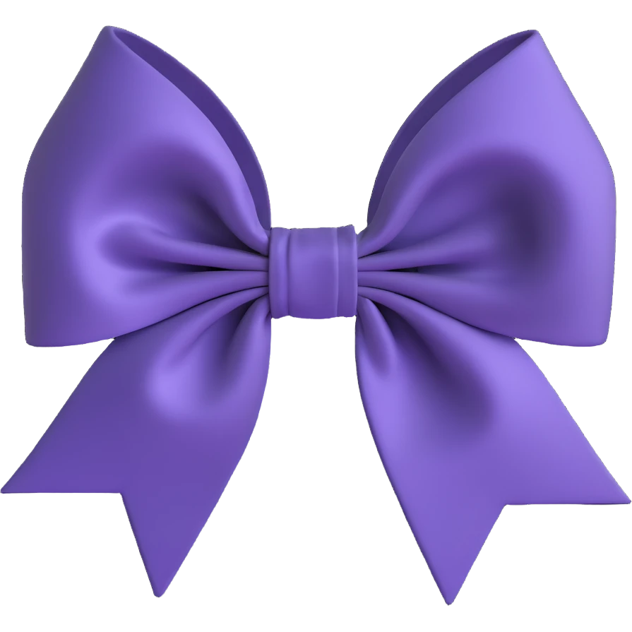 elegant satin hair bow emoji