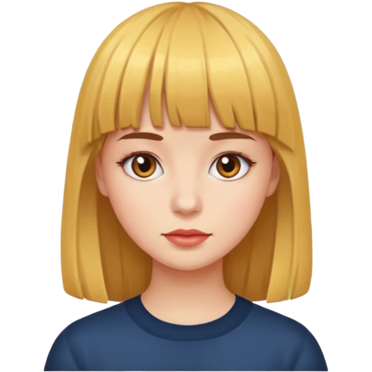 girl with bangs emoji