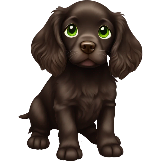 Boykin spaniel puppy green eyes emoji