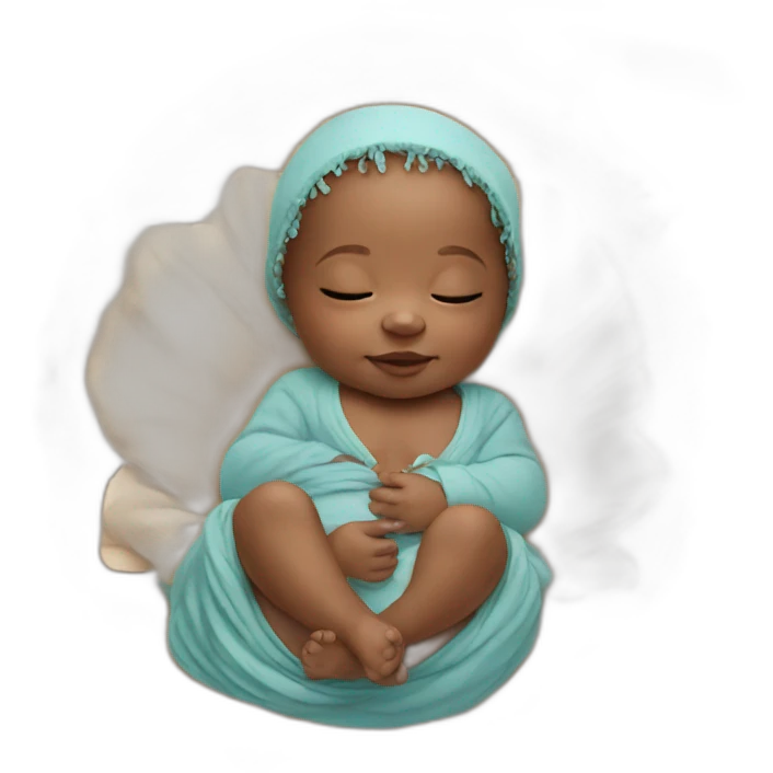 newborn in boho style emoji
