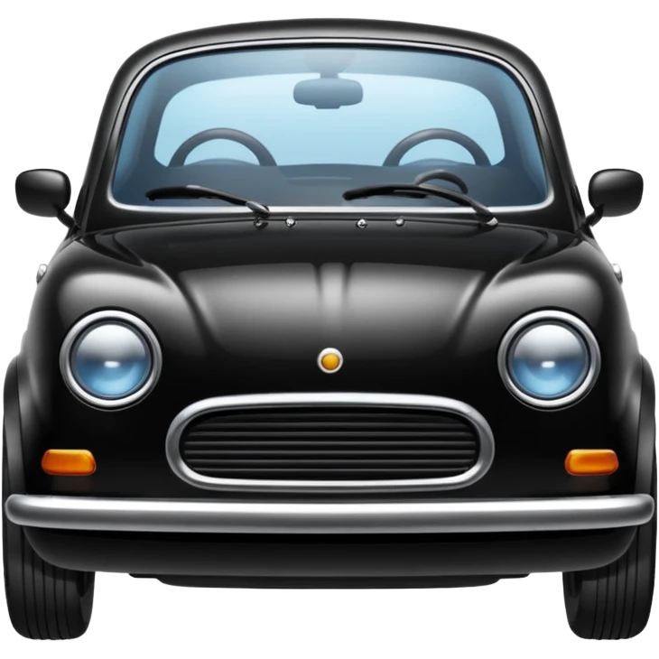black small car front emoji