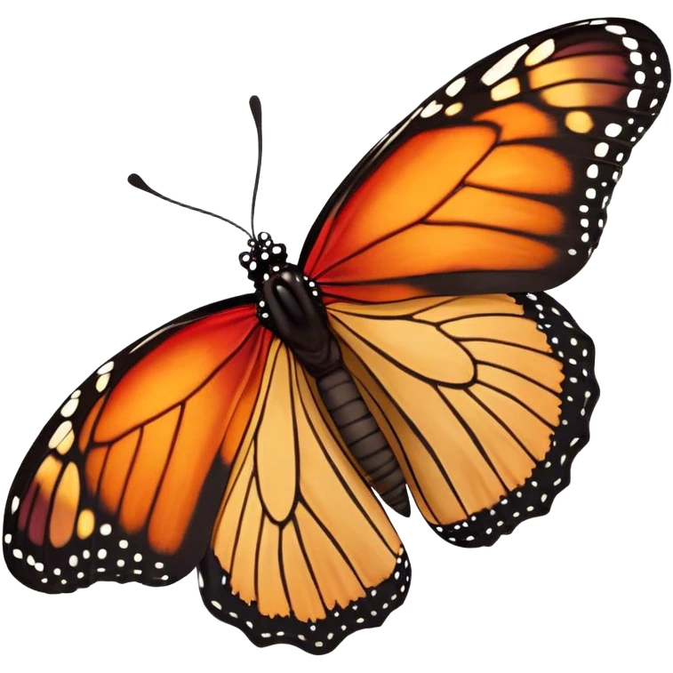 Cinematic Realistic Cute Yawning monarch Butterfly Portrait Emoji, Head tilted slightly with a dramatic, wide-open yawn, showcasing soft, downy ruby wings with gentle droop and half-closed, drowsy eyes rendered in exquisite natural detail, high shine, relaxed yet expressive, styled with a dash of delicate floral charm, soft glowing outline, capturing the essence of a sleepy yet affectionate red butterfly that appears ready to rest its vibrant wings in quiet slumber! emoji