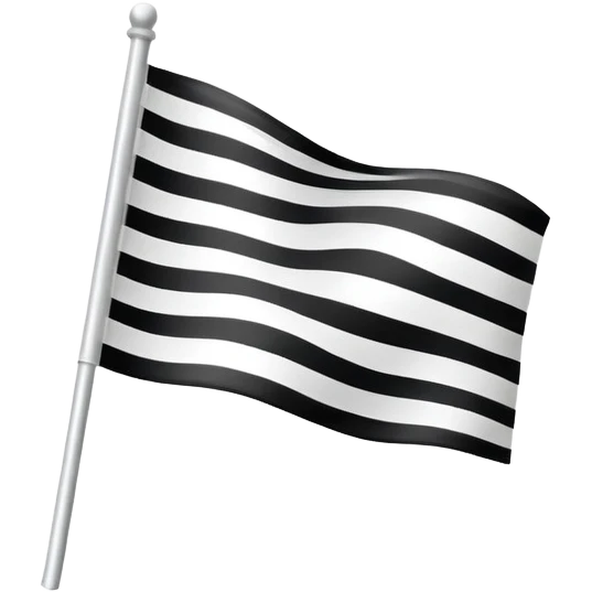 black and white Finish flag emoji