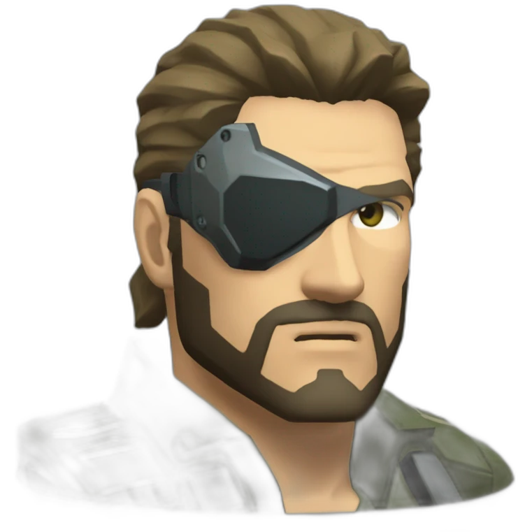 Metalgear bigboss con parche en el ojo emoji