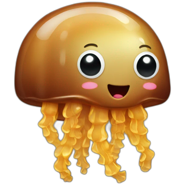 brown jellyfish cute money emoji