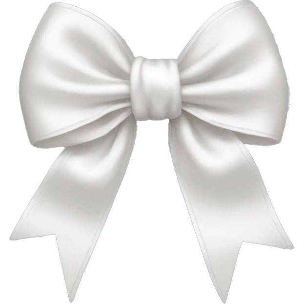 white satin bow emoji