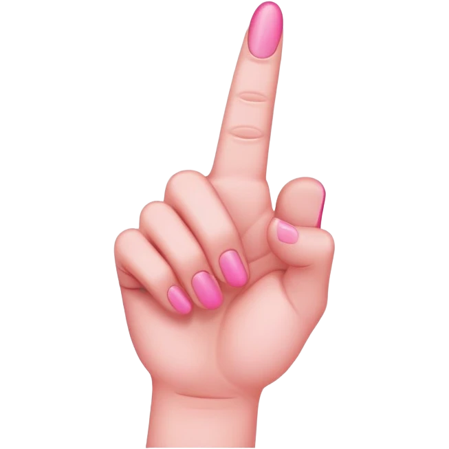pink middle finger emoji