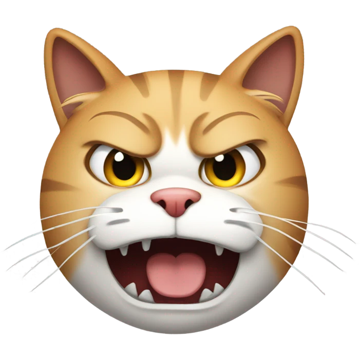 Angry animated cat emoji
