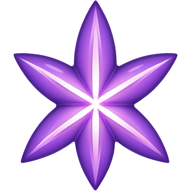Purple void star that looks ethereal and only has four points emoji