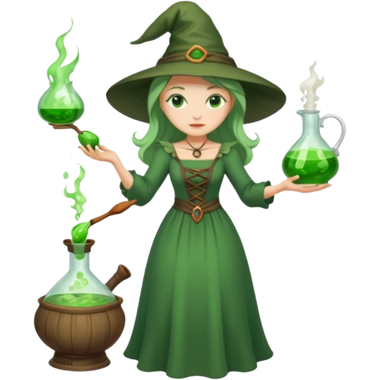green witch cooking potion emoji