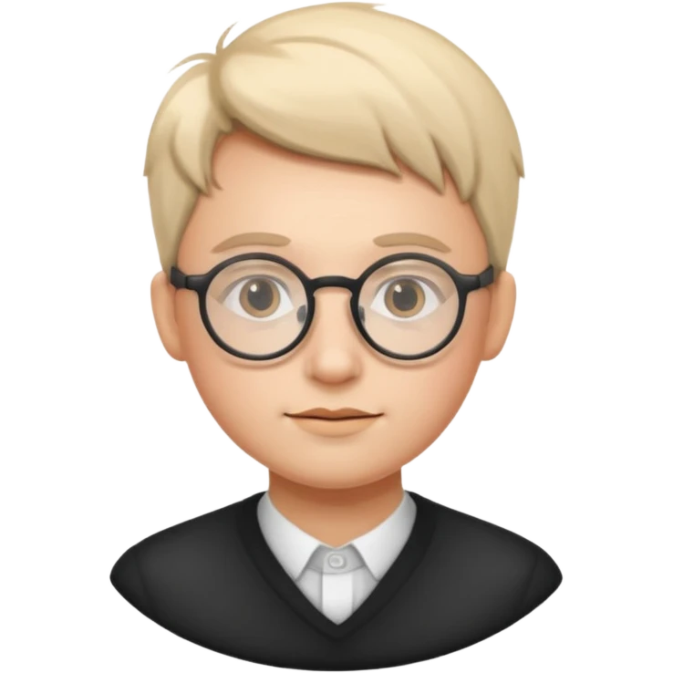 yuvarlak gözlüklü insan emoji