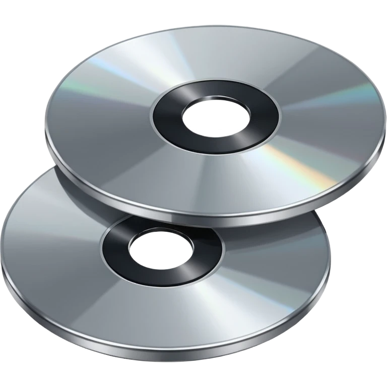 two metal computer disks emoji