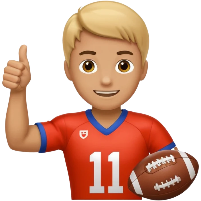 Thumbs up football emoji