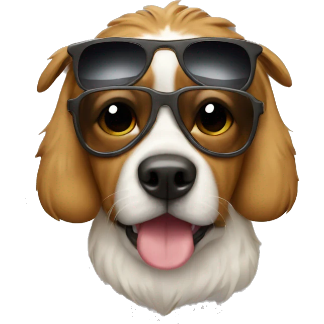 Dog with sunglasses emoji