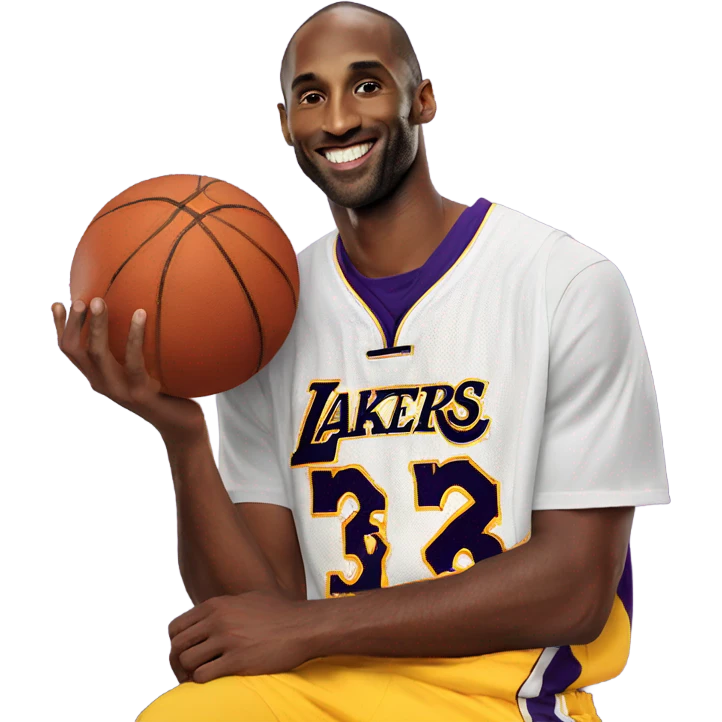 Kobe Bryant holding a basketball  emoji