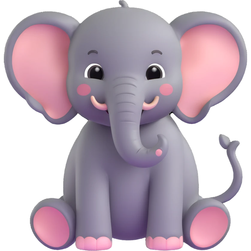 playful baby elephant emoji