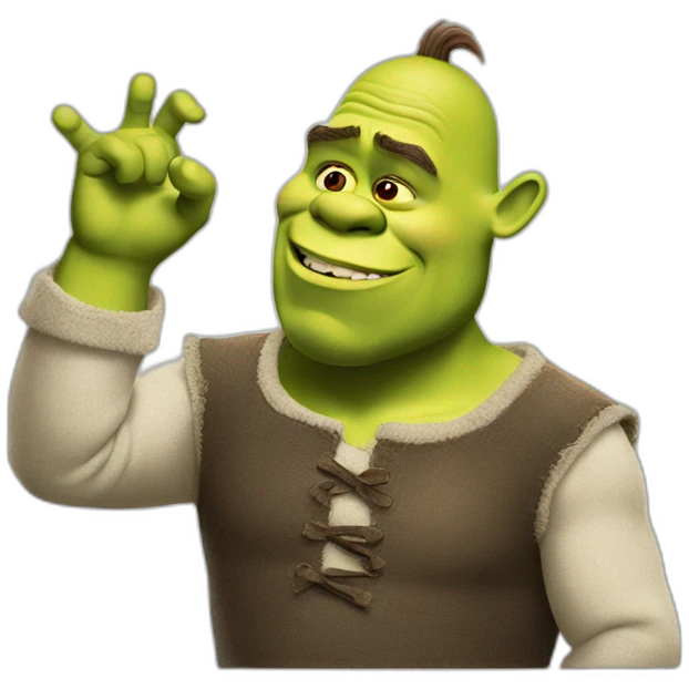 shrek scratching the top of his head with one finger emoji